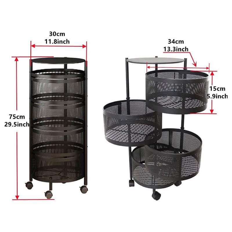 4 Layer Round Shape Kitchen Rack